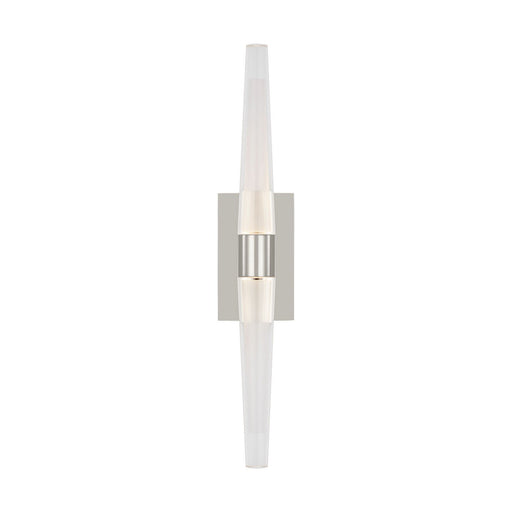 Lassell Single Tall Wall Sconce in Polished Nickel