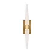 Lassell Single Tall Wall Sconce in Natural Brass