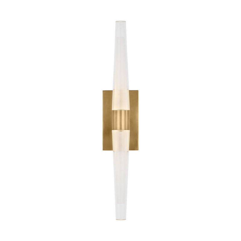 Lassell Single Tall Wall Sconce in Natural Brass