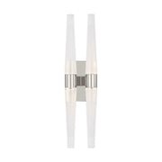 Lassell Double Tall Wall Sconce in Polished Nickel