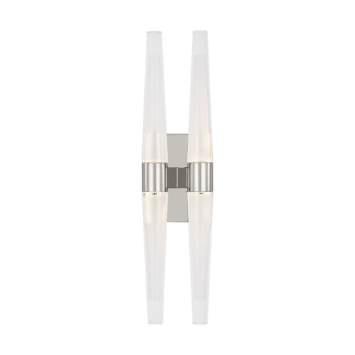 Lassell Double Tall Wall Sconce in Polished Nickel