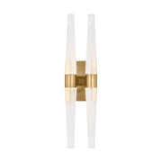 Lassell Double Tall Wall Sconce in Natural Brass