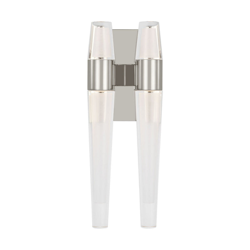 Lassell Double Wall Sconce in Polished Nickel
