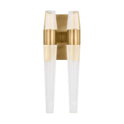 Lassell Double Wall Sconce in Natural Brass