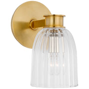 Asalea Single Bath Sconce in Hand-Rubbed Antique Brass