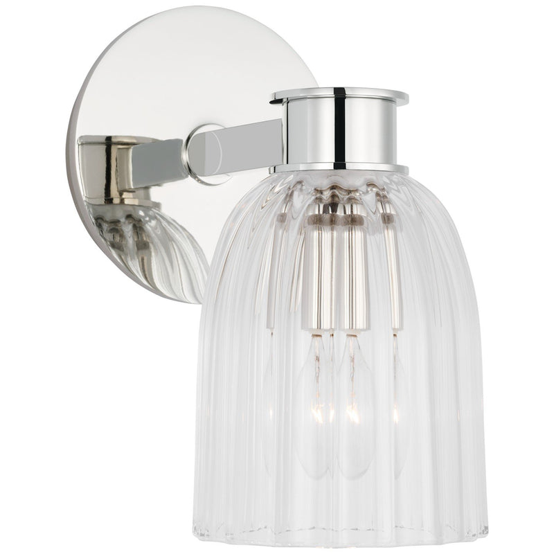 Asalea Single Bath Sconce in Polished Nickel