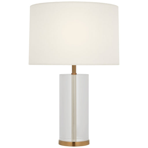 Lineham 16" Cordless Accent Lamp in Crystal and Hand-Rubbed Antique Brass