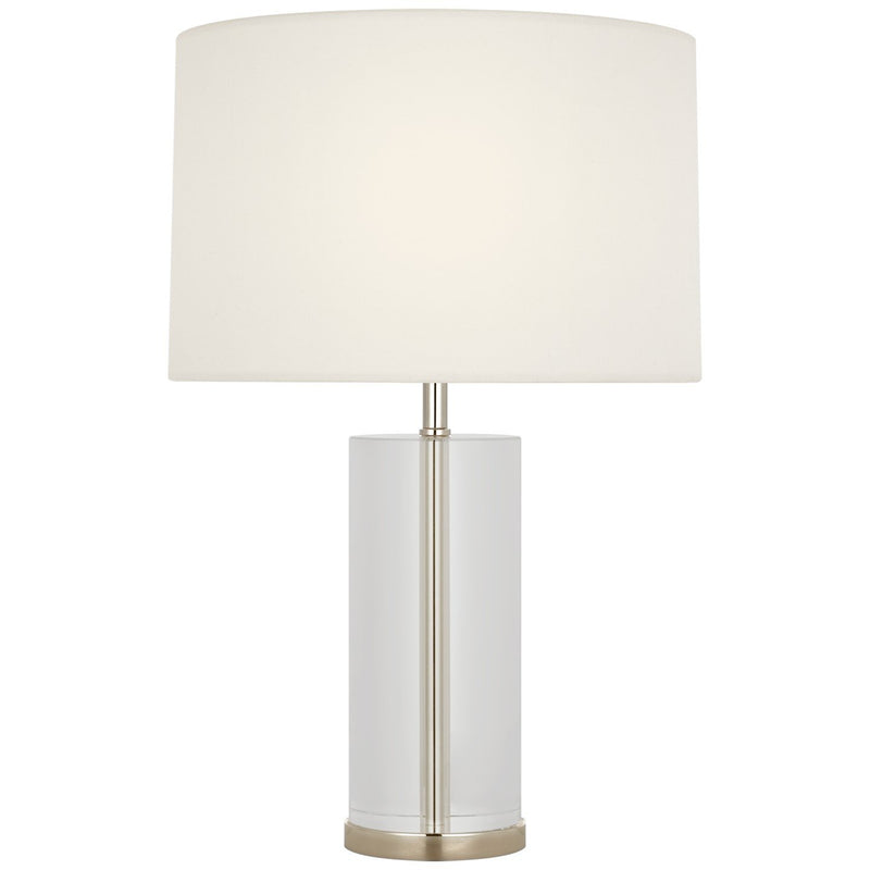 Lineham 16" Cordless Accent Lamp in Crystal and Polished Nickel