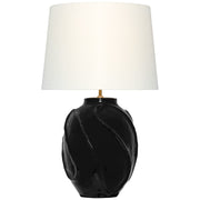 Idalia 28" Sculpted Table Lamp in Raven Black