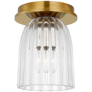 Asalea 5" Solitaire Flush Mount in Hand-Rubbed Antique Brass