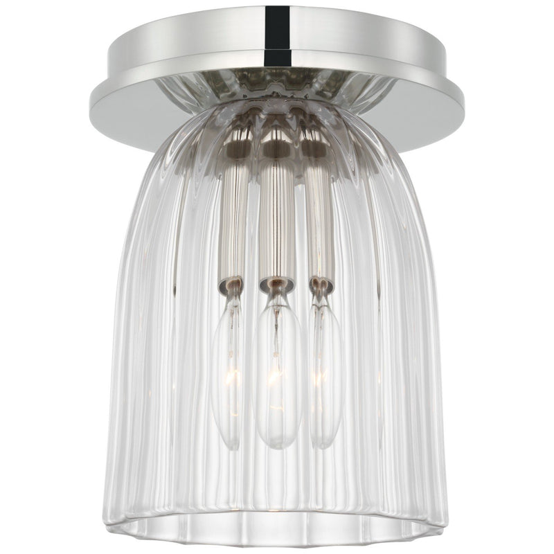 Asalea 5" Solitaire Flush Mount in Polished Nickel