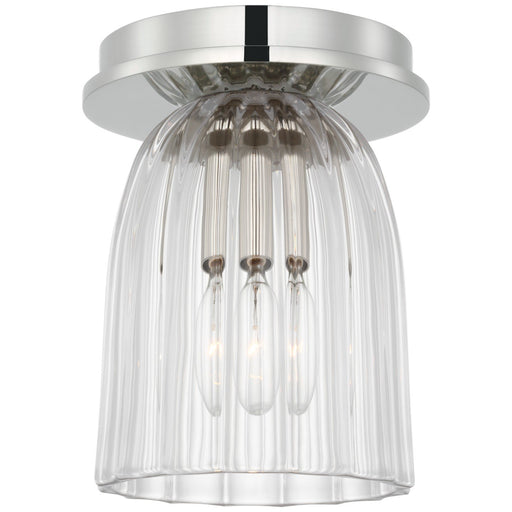 Asalea 5" Solitaire Flush Mount in Polished Nickel