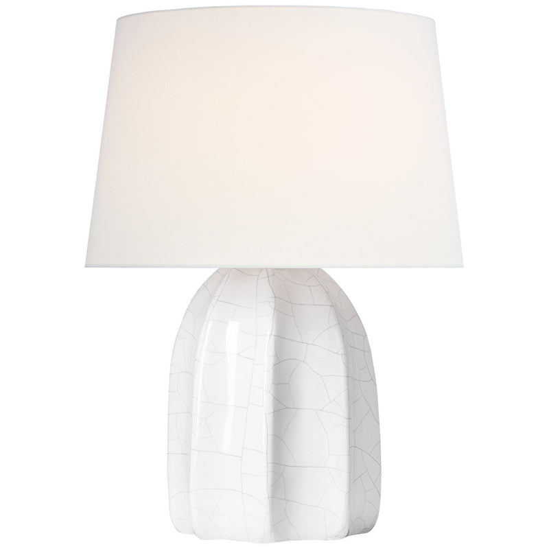Melanie 12" Cordless Accent Lamp in Crackled Ivory
