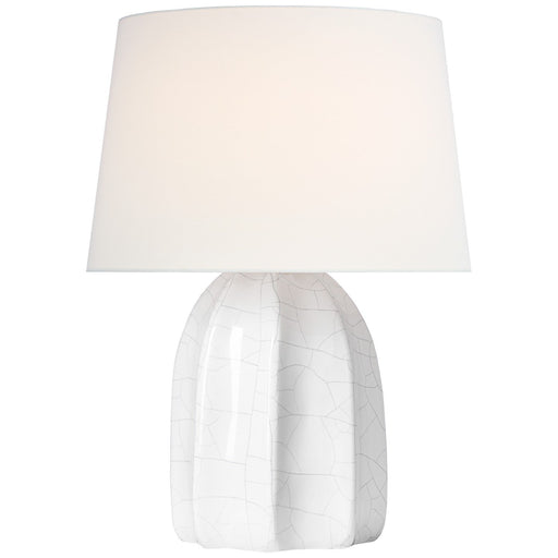Melanie 12" Cordless Accent Lamp in Crackled Ivory