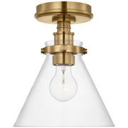Parkington 9" Conical Flush Mount in Antique-Burnished Brass
