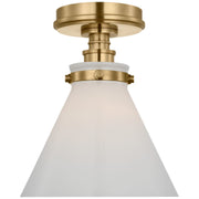 Parkington 9" Conical Flush Mount in Antique-Burnished Brass