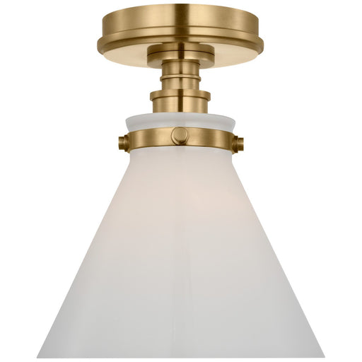 Parkington 9" Conical Flush Mount in Antique-Burnished Brass