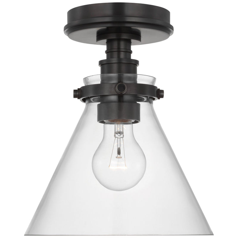 Parkington 9" Conical Flush Mount in Bronze
