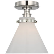 Parkington 9" Conical Flush Mount in Polished Nickel