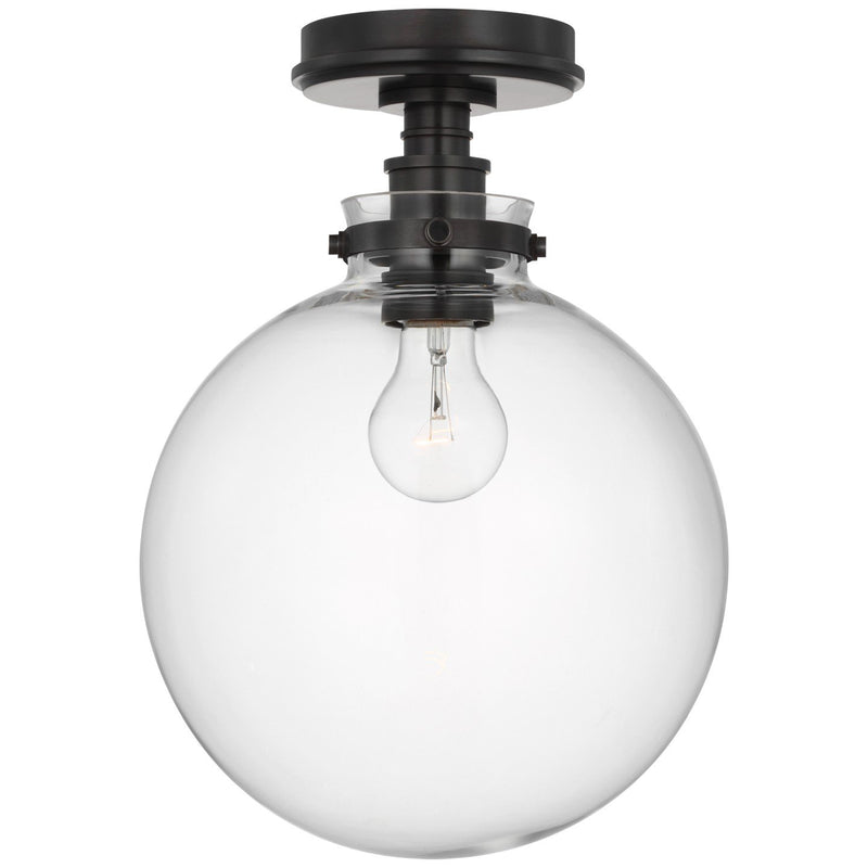 Parkington 10" Globe Flush Mount in Bronze
