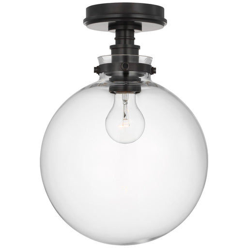 Parkington 10" Globe Flush Mount in Bronze