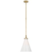 Parkington 11" Conical Pendant in Antique-Burnished Brass
