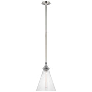 Parkington 11" Conical Pendant in Polished Nickel