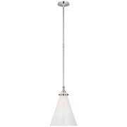 Parkington 11" Conical Pendant in Polished Nickel