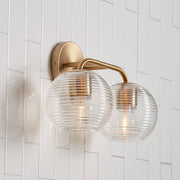 Dolan 2-Light Bath Vanity Light in Matte Brass