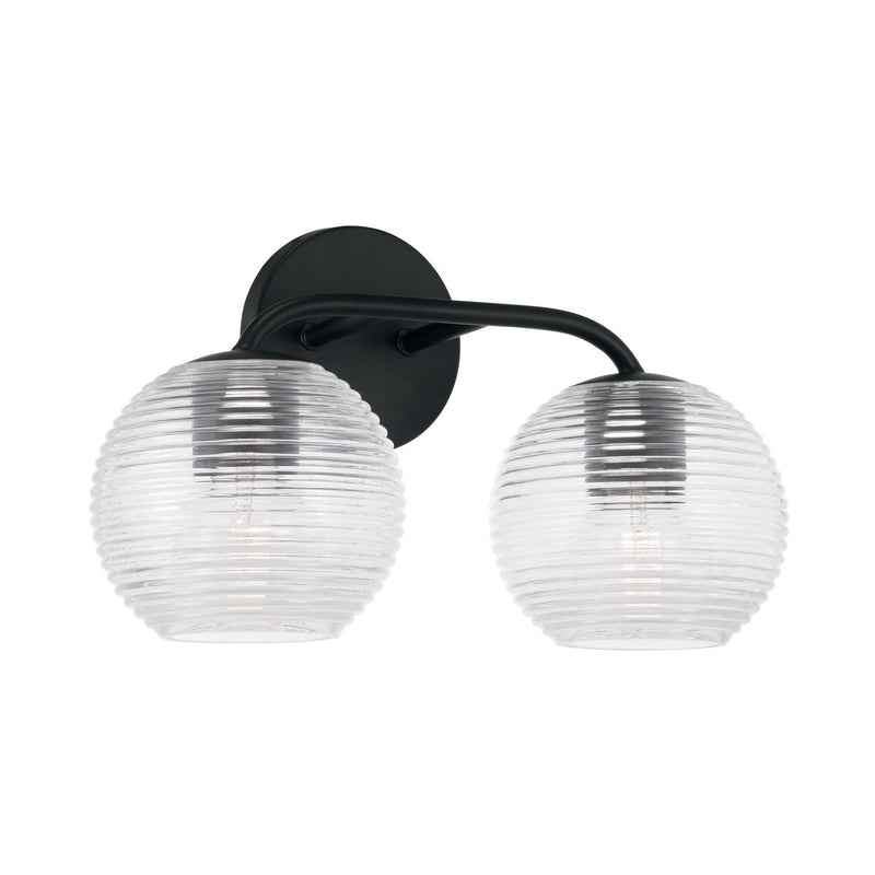 Dolan 2-Light Bath Vanity Light in Matte Black