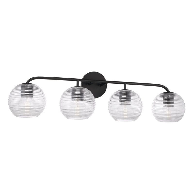 Dolan 4-Light Bath Vanity Light in Matte Black