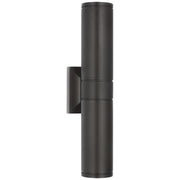 Provo 20" Canister Outdoor Wall Sconce in Matte Black