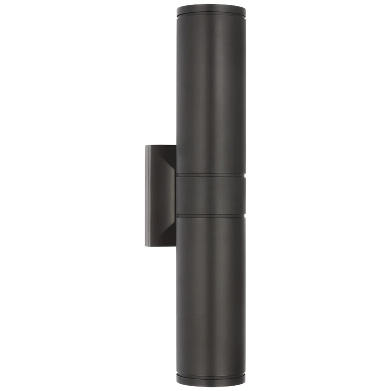 Provo 20" Canister Outdoor Wall Sconce in Matte Black