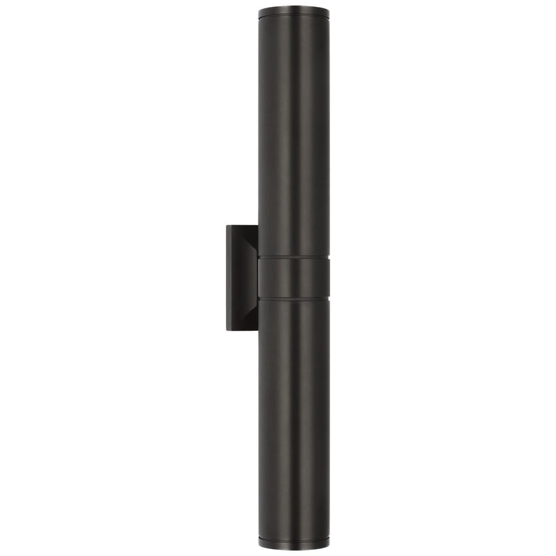 Provo 28" Canister Outdoor Wall Sconce in Matte Black