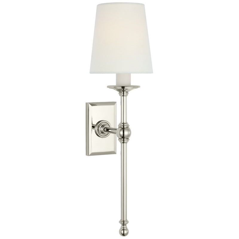 Classic 19" Tail Wall Sconce in Polished Nickel