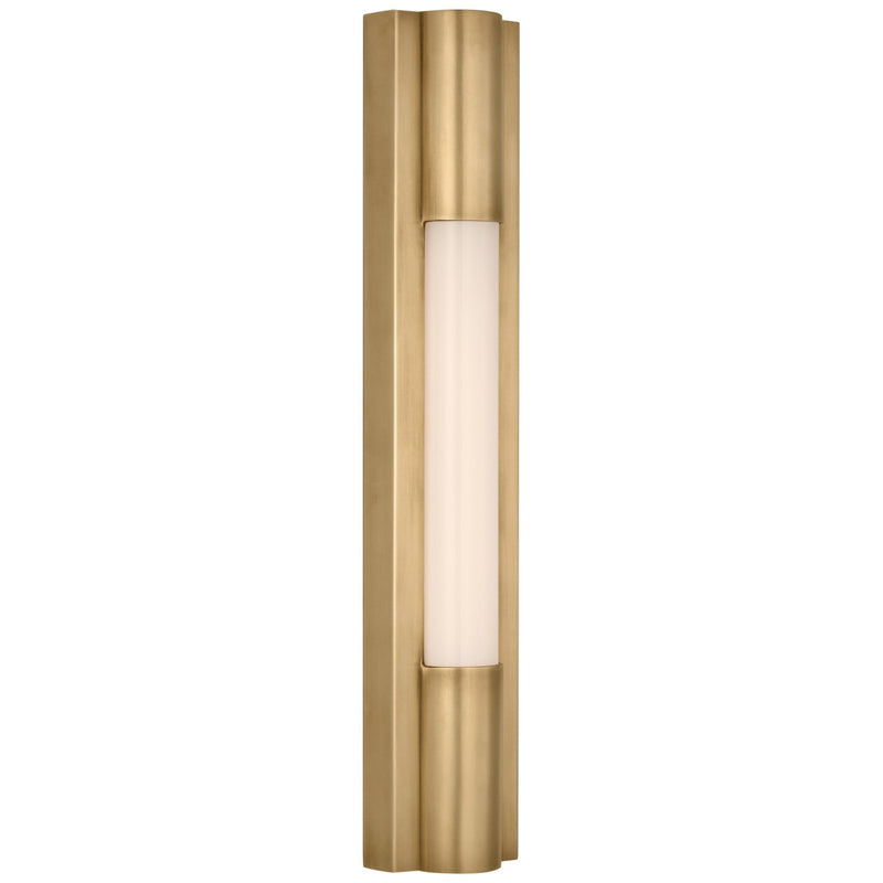 Ellington 16" Slimline Outdoor Wall Sconce in Hand-Rubbed Antique Brass