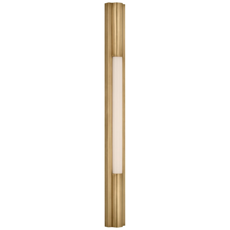 Ellington 32" Slimline Outdoor Wall Sconce in Hand-Rubbed Antique Brass
