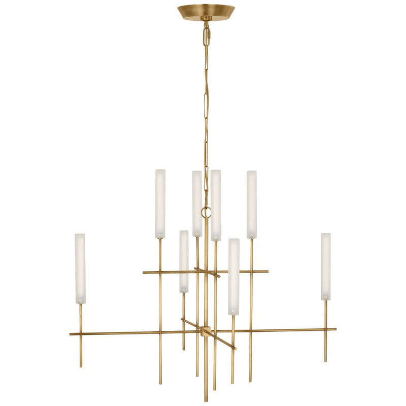 Fay 32" Chandelier in Hand-Rubbed Antique Brass