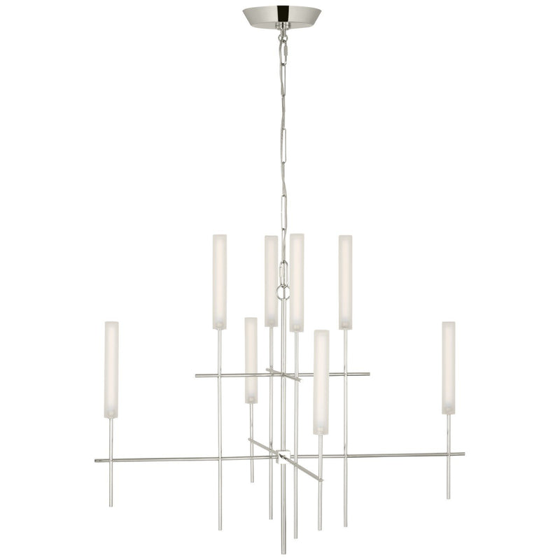 Fay 32" Chandelier in Polished Nickel