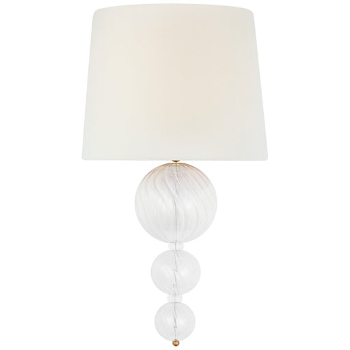 Talia 18" Wall Sconce in Gild and Clear Swirled Glass