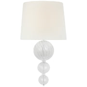 Talia 18" Wall Sconce in Plaster White and Clear Swirled Glass