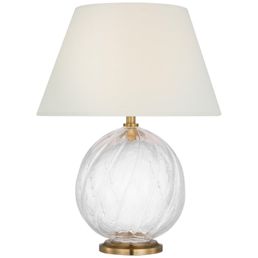 Talia 13" Cordless Accent Table Lamp in Clear Glass