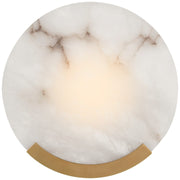 Melange 13" Round Wall Sconce in Antique-Burnished Brass