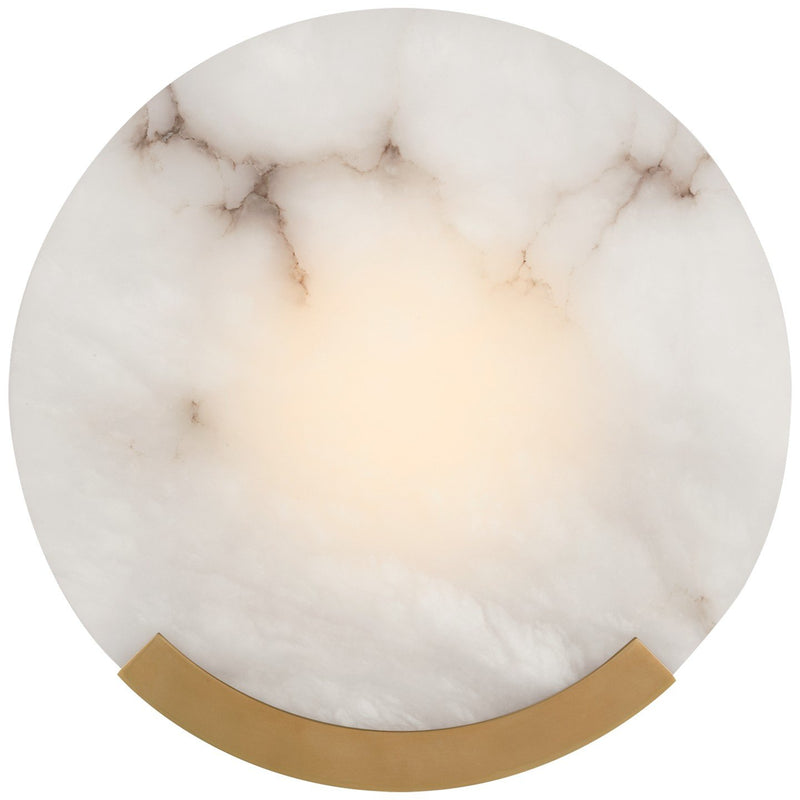 Melange 13" Round Wall Sconce in Antique-Burnished Brass