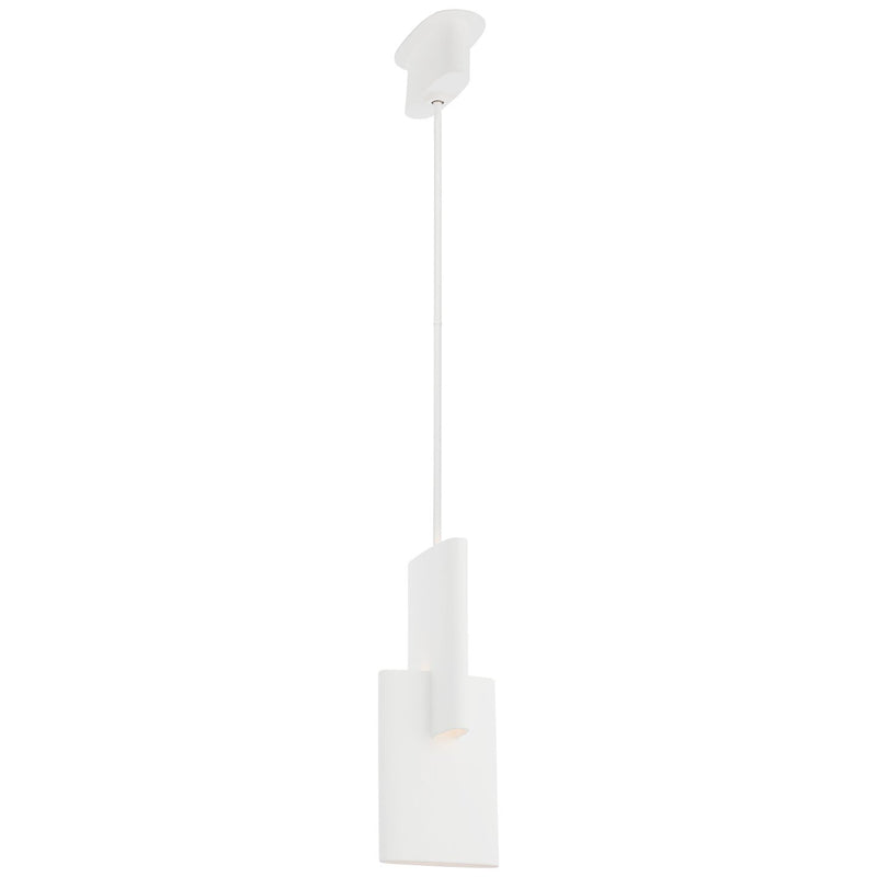 Lotura 8" Intersecting Pendant in Museum White