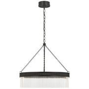 Menil 26" Crystal Rod Pendant in Bronze