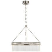 Menil 26" Crystal Rod Pendant in Polished Nickel