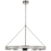 Menil 40" Ring Pendant in Polished Nickel