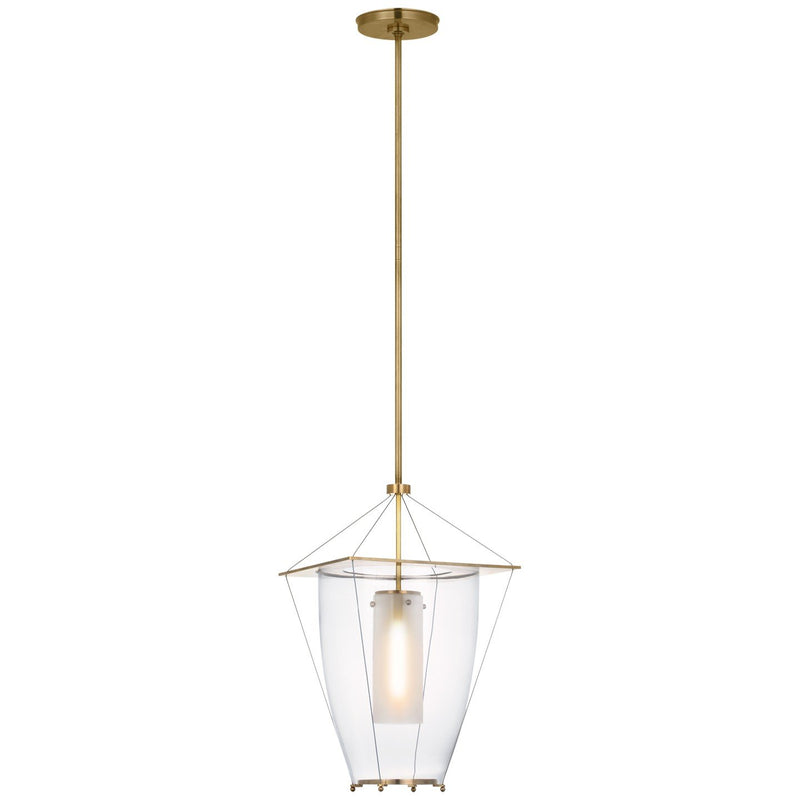 Ovalle 13" Lantern Pendant in Antique Burnished Brass