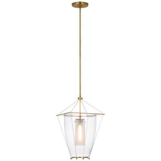Ovalle 13" Lantern Pendant in Antique Burnished Brass